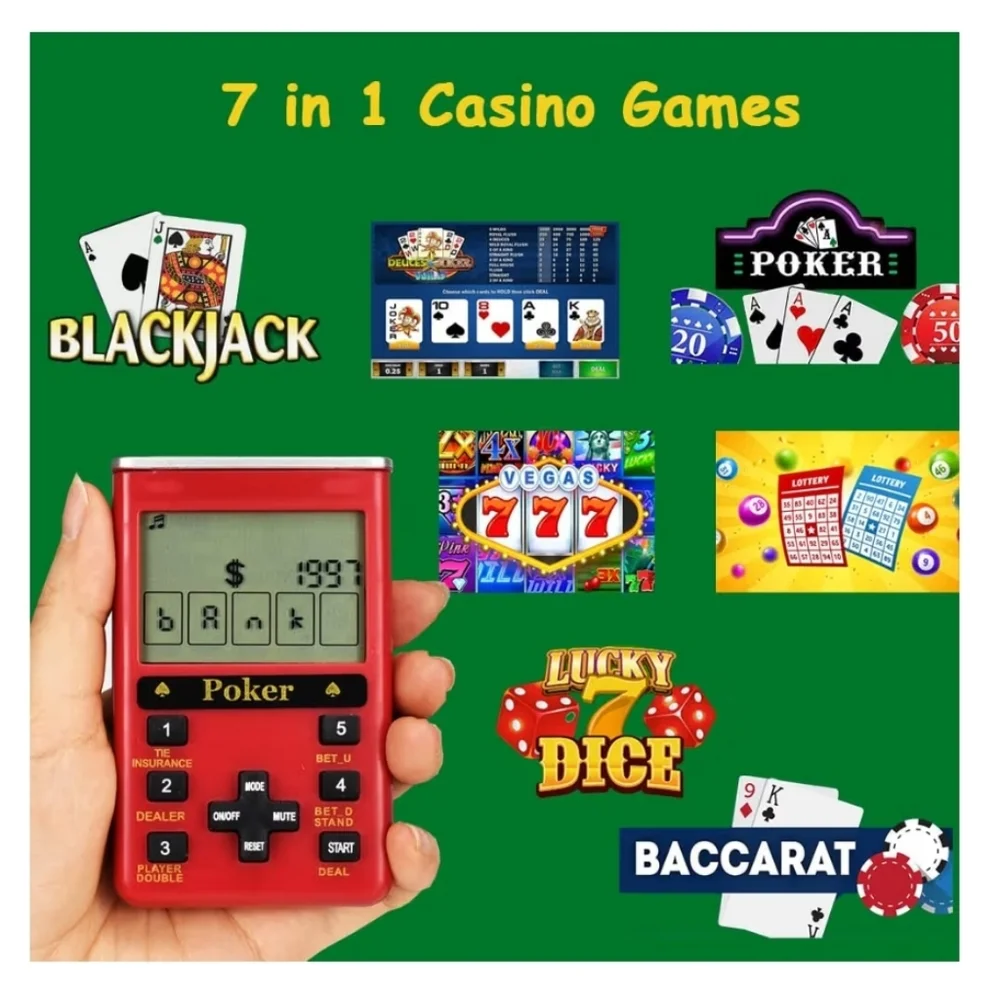 LYGHT 7-in-1 Poker+ Handheld Electronic Game Console